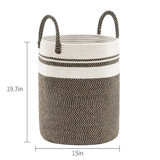 Cotton rope basket - | - Elegant Households KE
