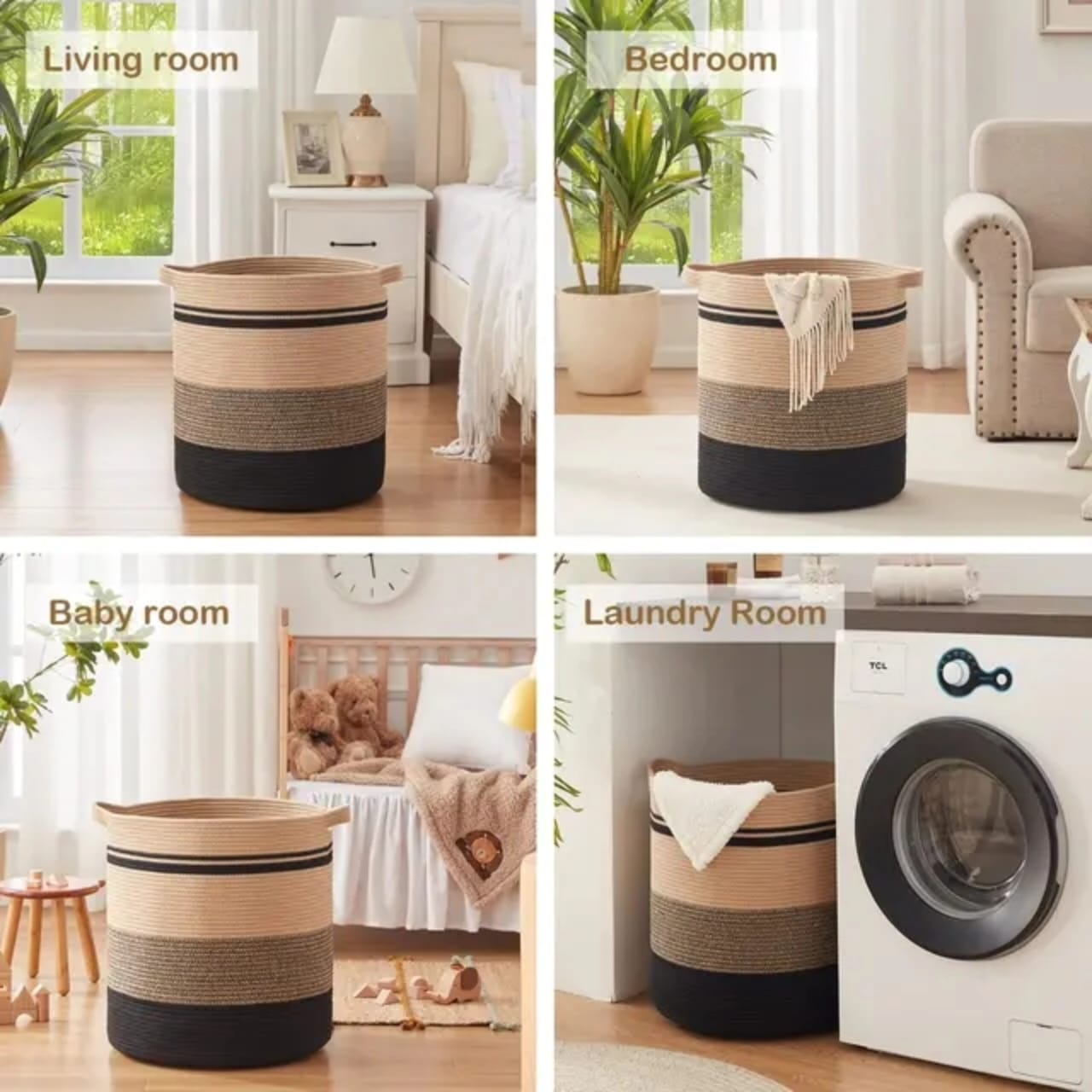 Cotton Rope Basket | - Elegant Households KE