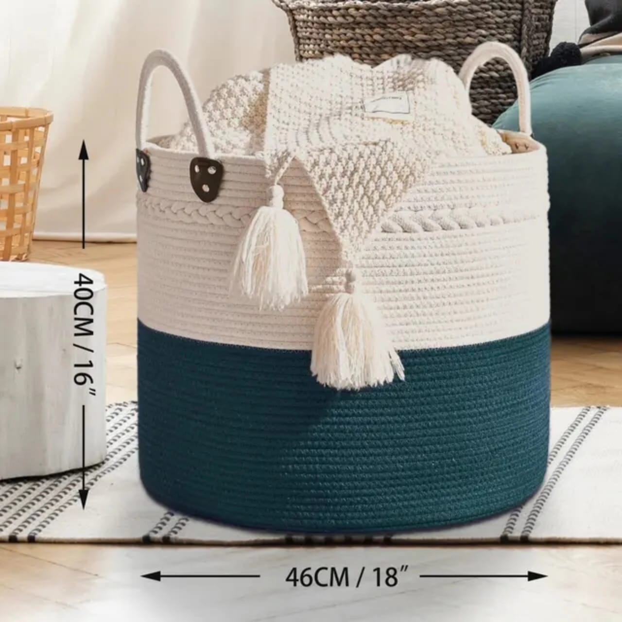 Cotton Rope Basket | - Elegant Households KE