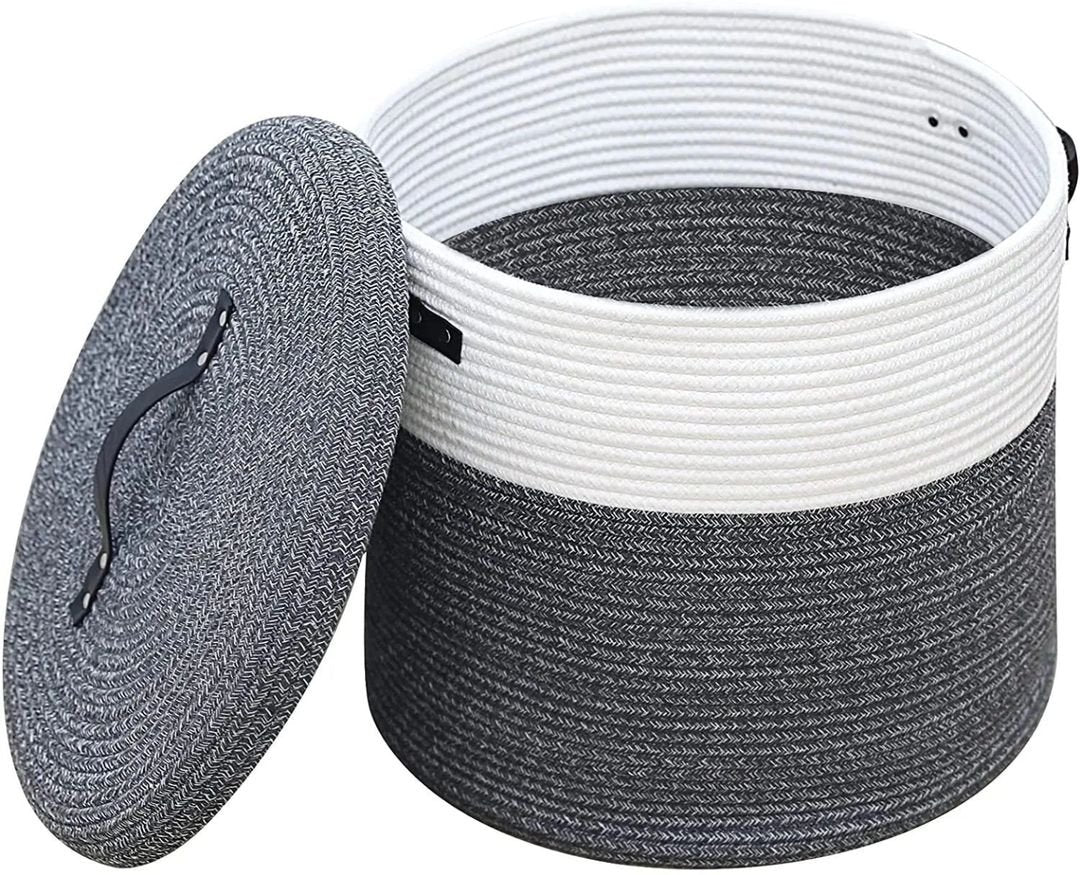 Cotton Rope Basket with Lid | - Elegant Households KE