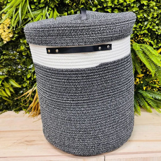 Cotton Rope Basket with Lid | - Elegant Households KE