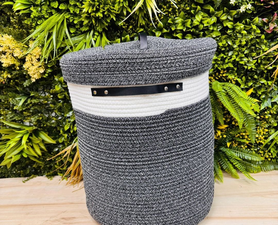 Cotton Rope Basket with Lid | - Elegant Households KE