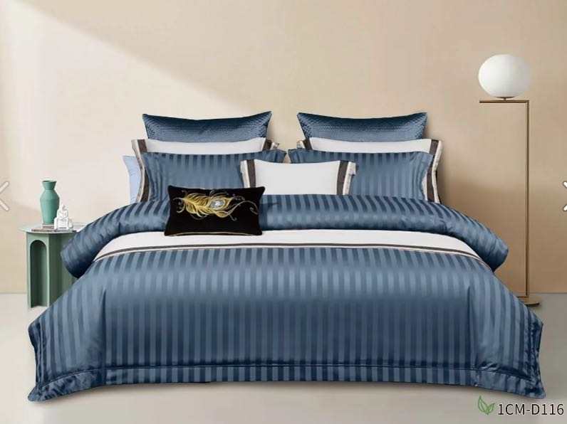 Cotton Satin Stripped Duvet cover sets | - Elegant Households KE