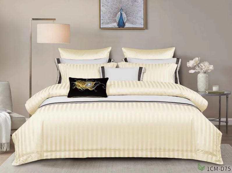 Cotton Satin Stripped Duvet cover sets | - Elegant Households KE