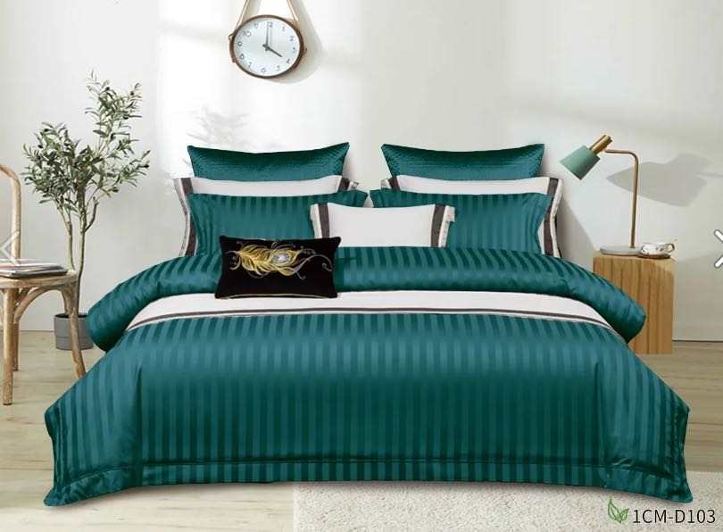 Cotton Satin Stripped Duvet cover sets | - Elegant Households KE