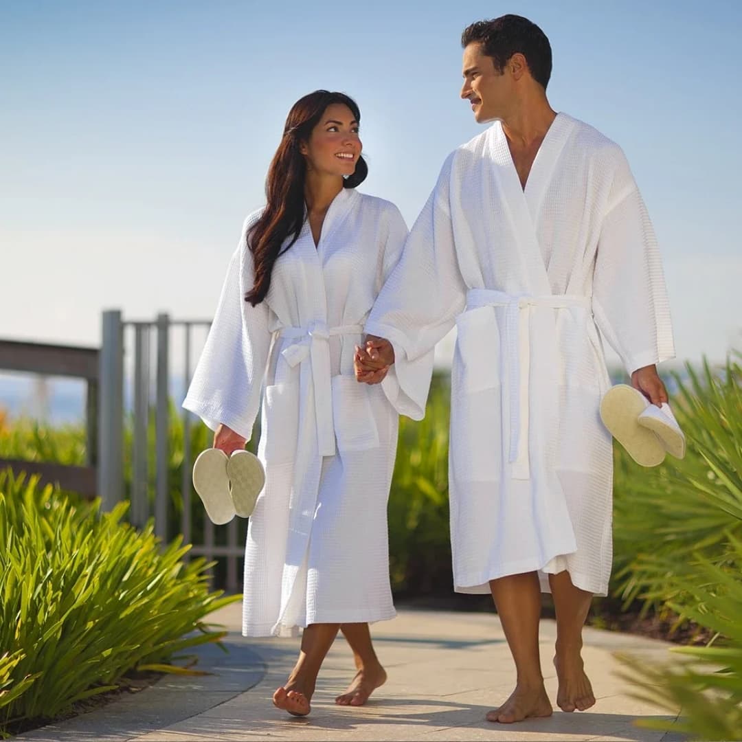 Cotton waffle bathrobes | - Elegant Households KE