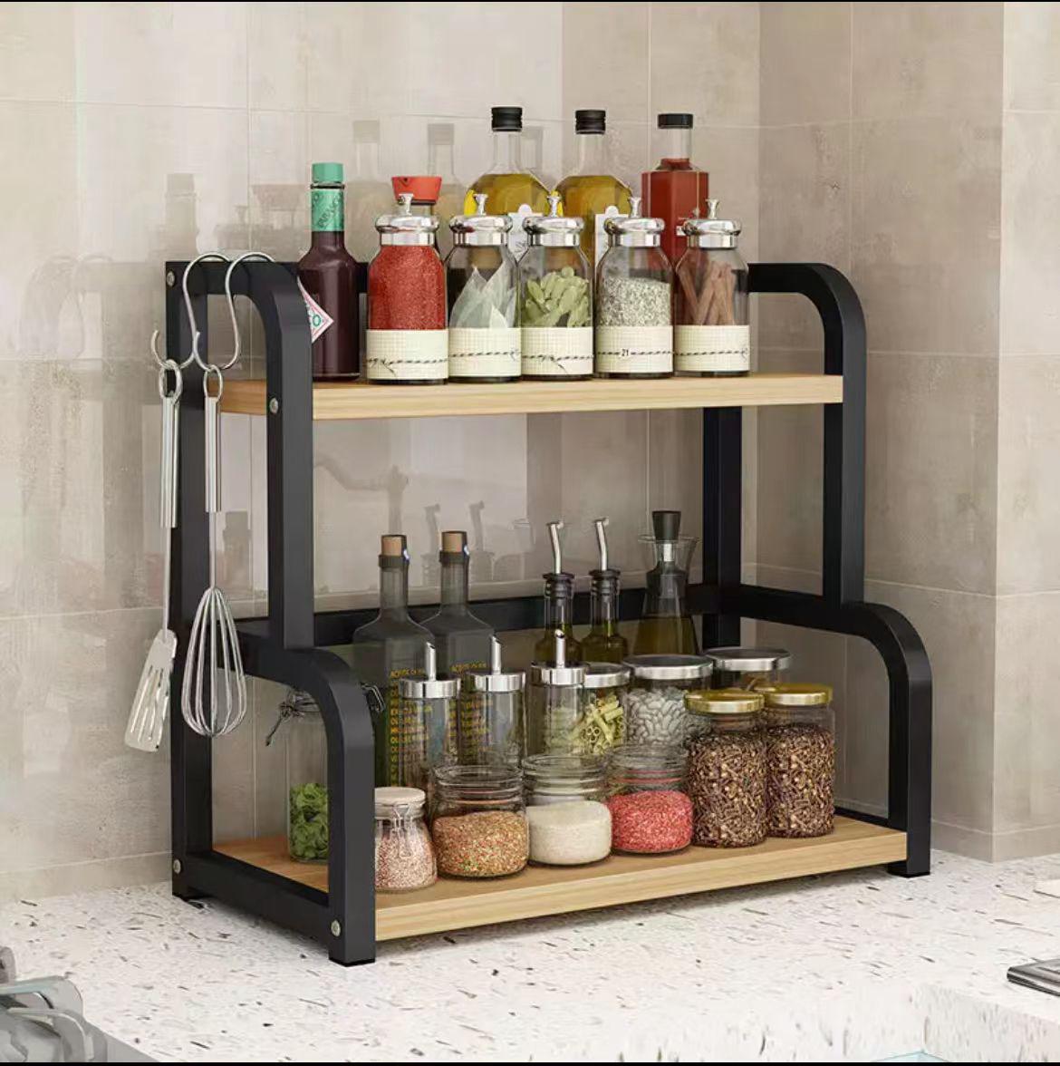 Countertop Seasoning Multi - layer Storage Rack, Shelf Saving Space | - Elegant Households KE