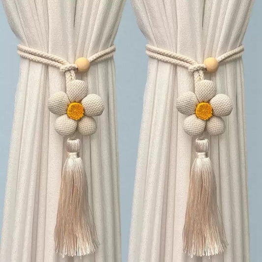Creative Curtain Tiebacks with Knitted Fruit & Tassels | - Elegant Households KE