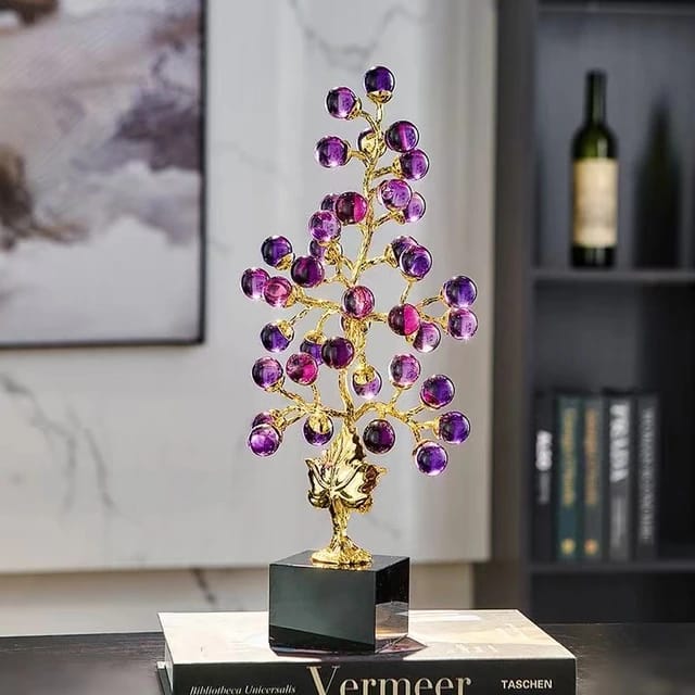 Crystal Tree Handicraft Ornament Grape Vine | - Elegant Households KE