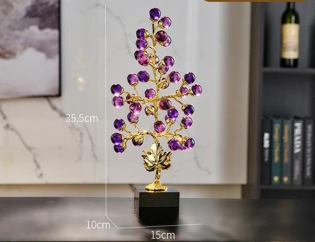 Crystal Tree Handicraft Ornament Grape Vine | - Elegant Households KE