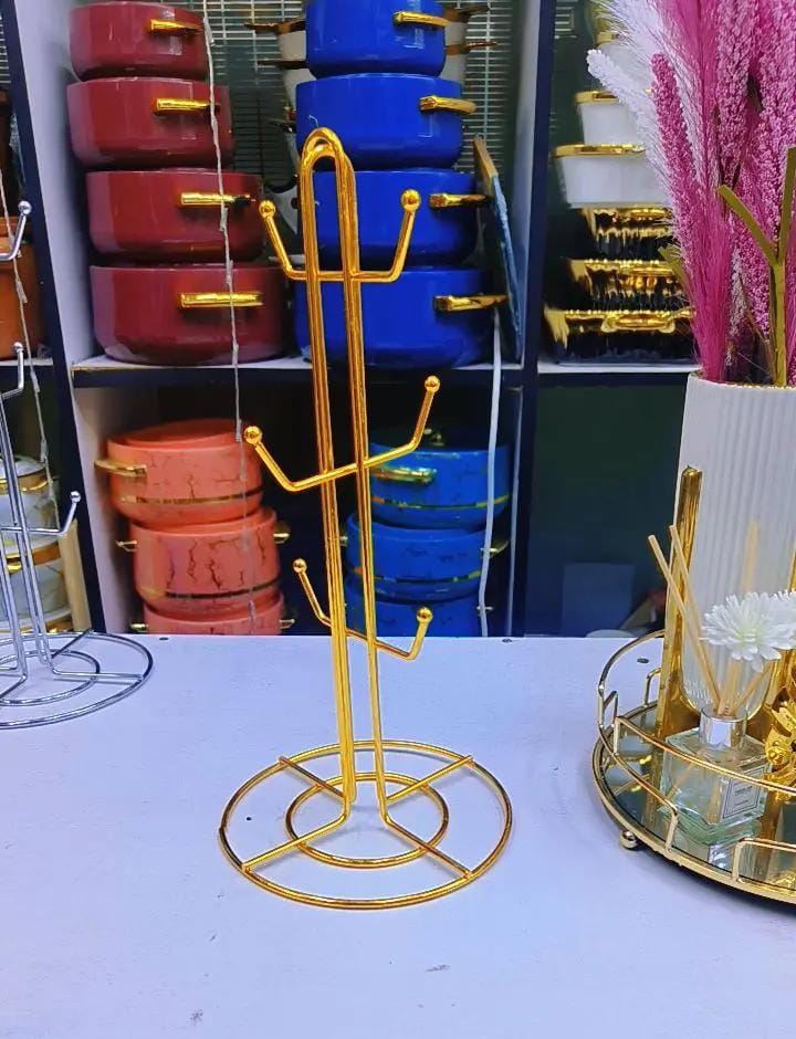 Cup holder heavy golden | - Elegant Households KE
