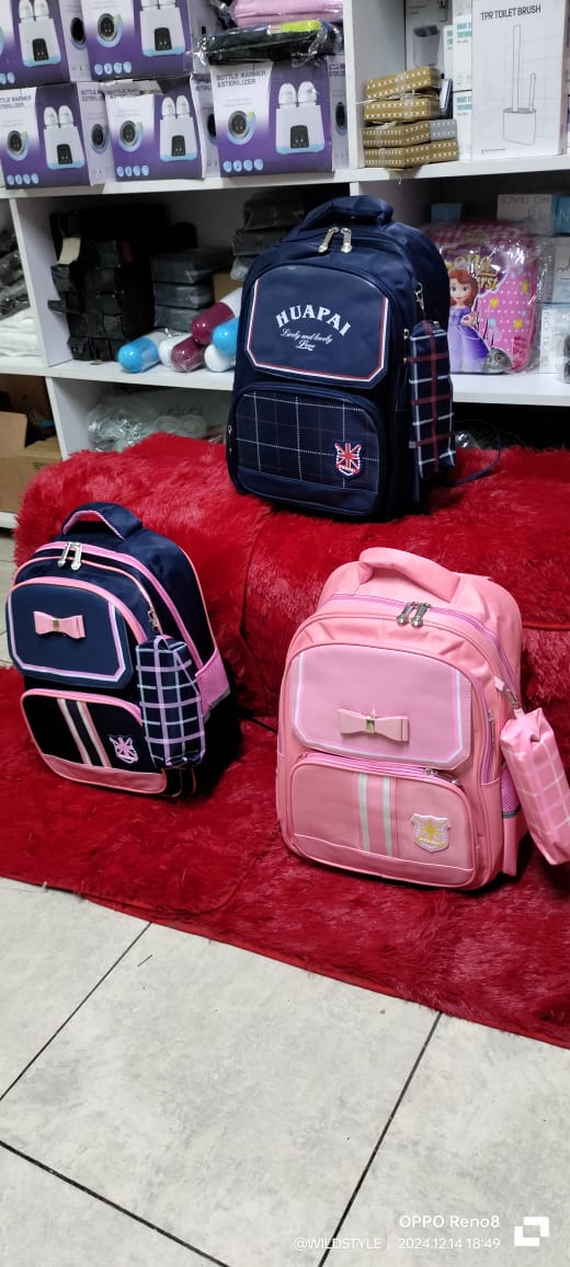 Cute 2in 1 School backpack (backpack+pencil case) | - Elegant Households KE