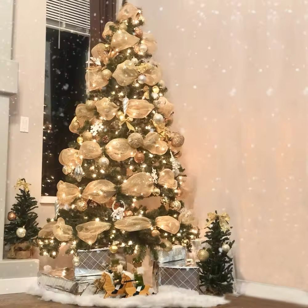 Decorative Christmas Mesh Ribbon Roll | - Elegant Households KE