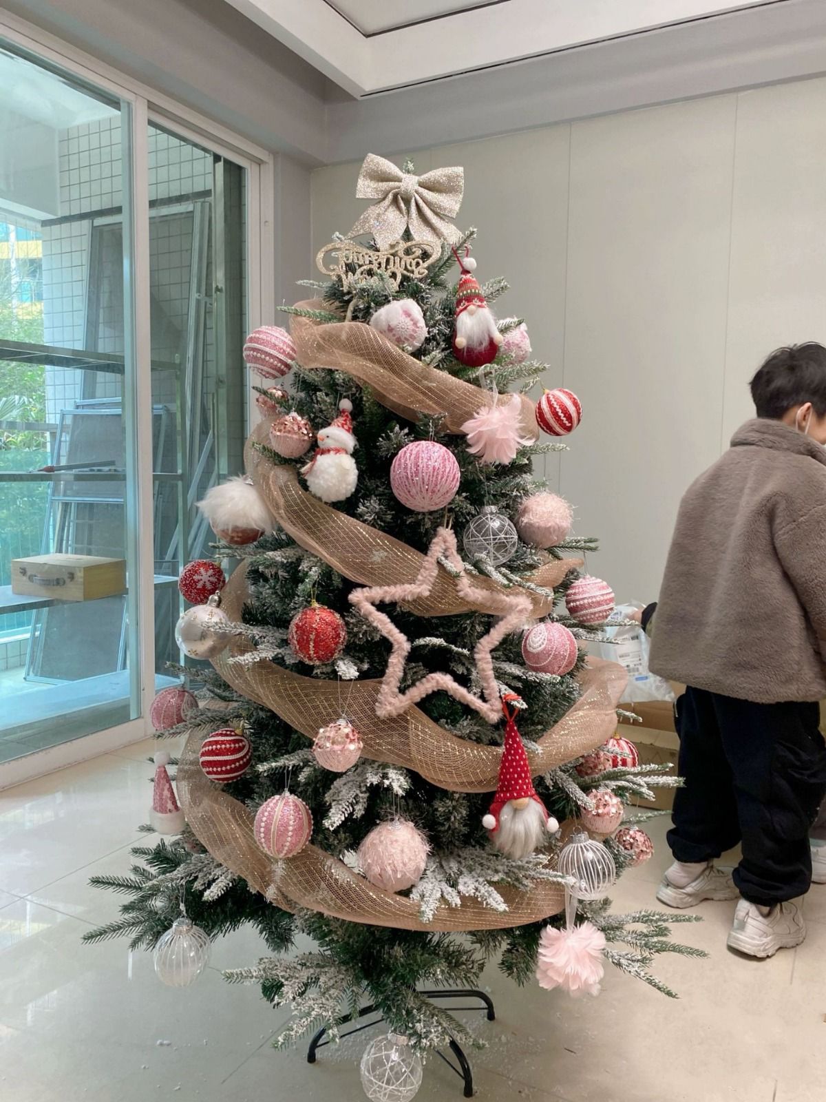 Decorative Christmas Mesh Ribbon Roll | - Elegant Households KE