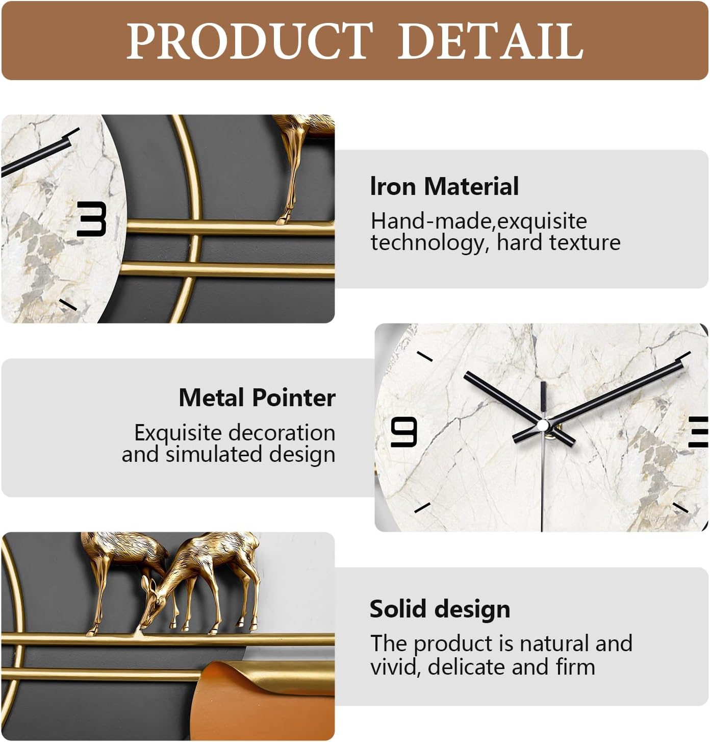 Deer Design Wall Clock | - Elegant Households KE