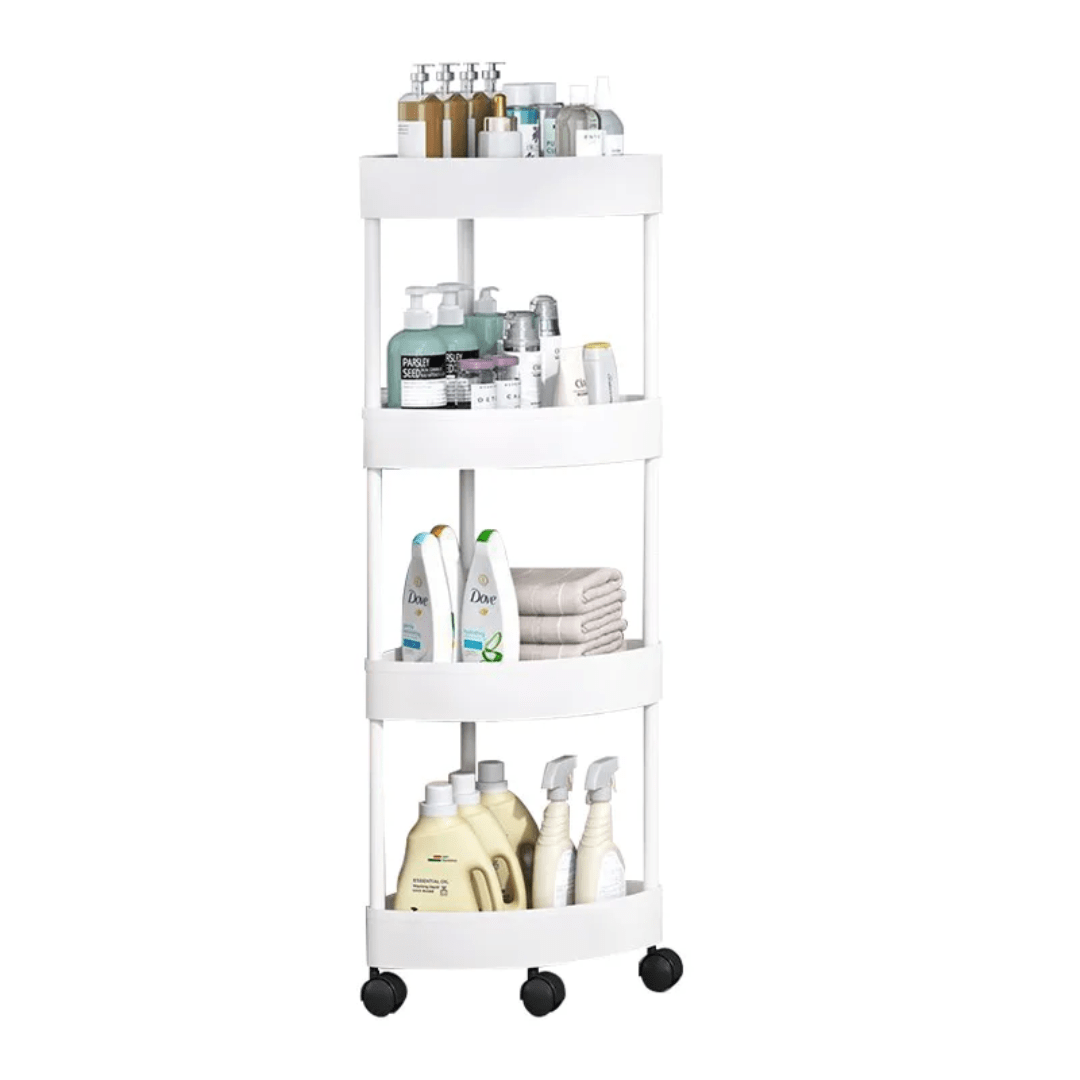 Detachable 4 - Layer Corner Storage Trolley Rack | - Elegant Households KE