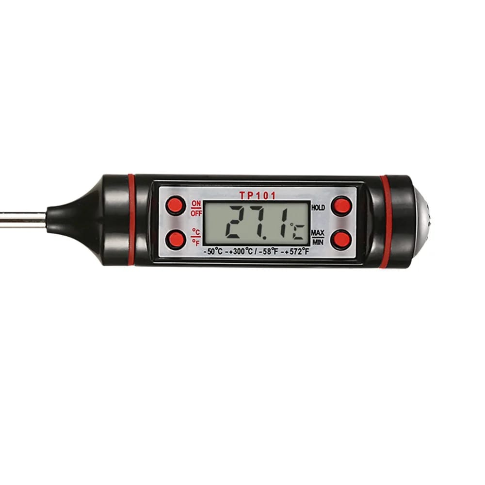 Digital food thermometer battery operated with led display | - Elegant Households KE