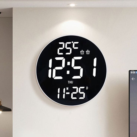 Digital Wall Clock - LED Electronic Wall Clock with Large Clear Display