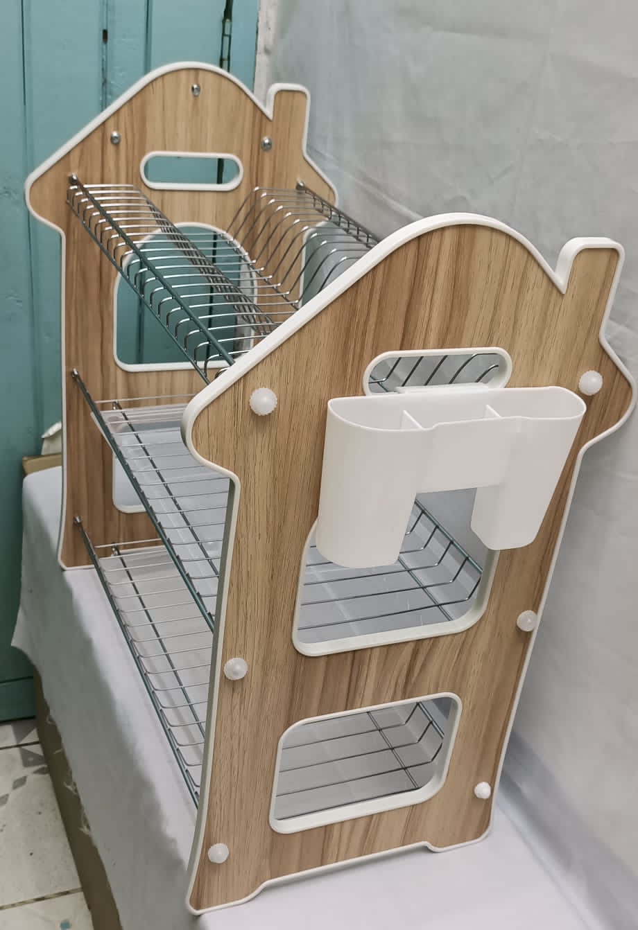 Dish rack 3 layer wooden | - Elegant Households KE