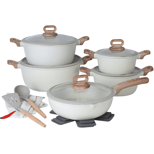 DONNOR 15pcs Cookware Set – Premium Non - Stick Kitchenware | - Elegant Households KE