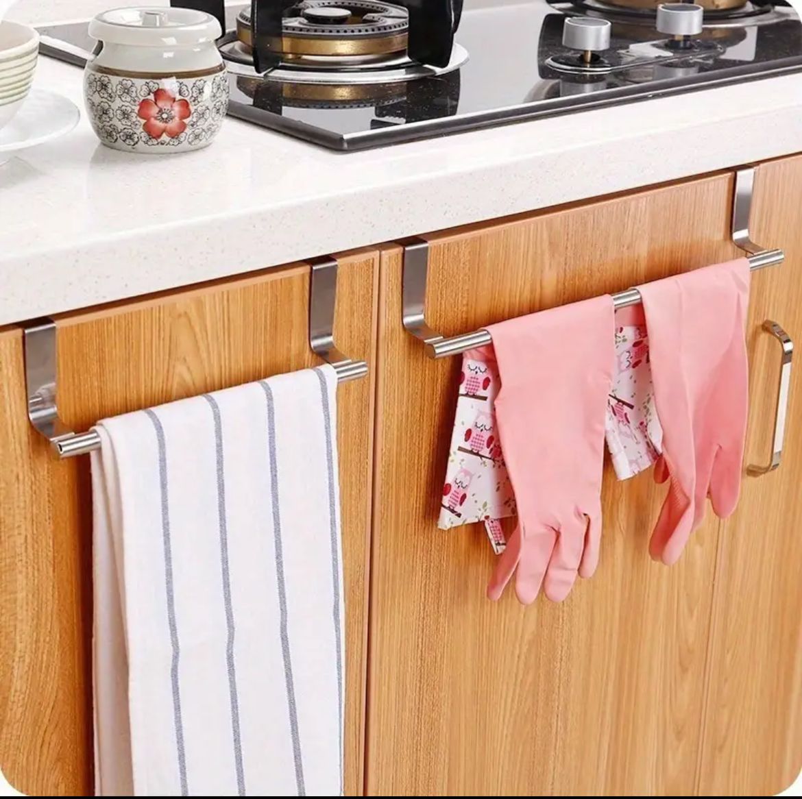 Door Towel Rack Kenya – Stainless Steel Over Cabinet Towel Holder