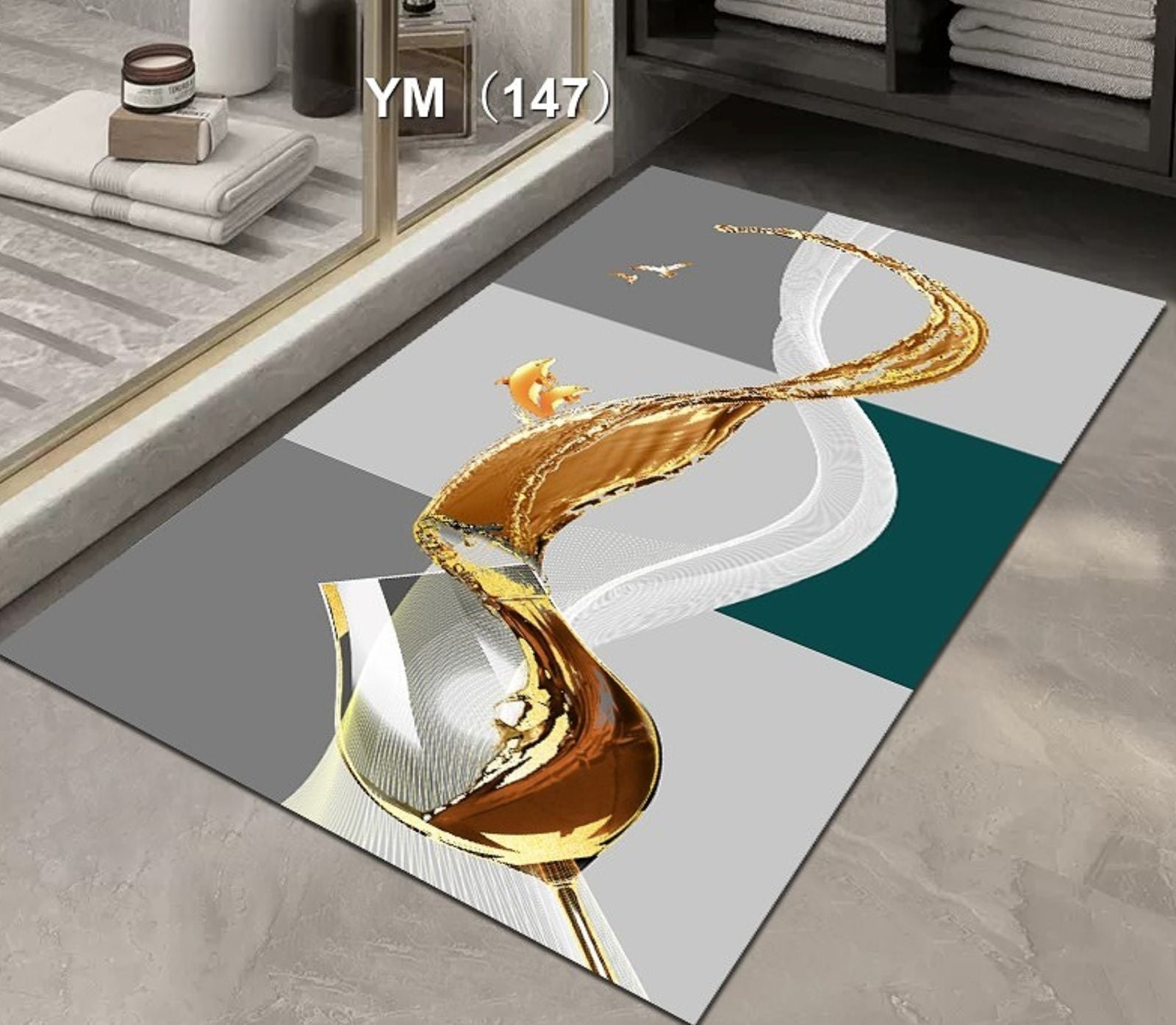 Doormat Super non_ slip with rubber bottom,absorbent, skid - resistance base | - Elegant Households KE