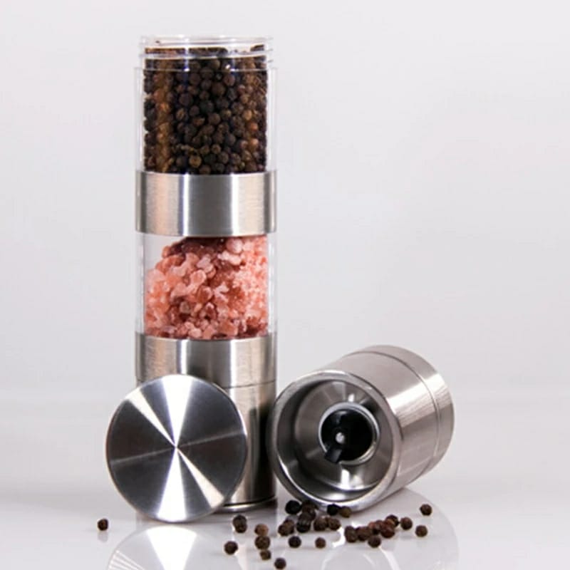 Double - layer Manual Grinding Pepper Salt Mills | - Elegant Households KE