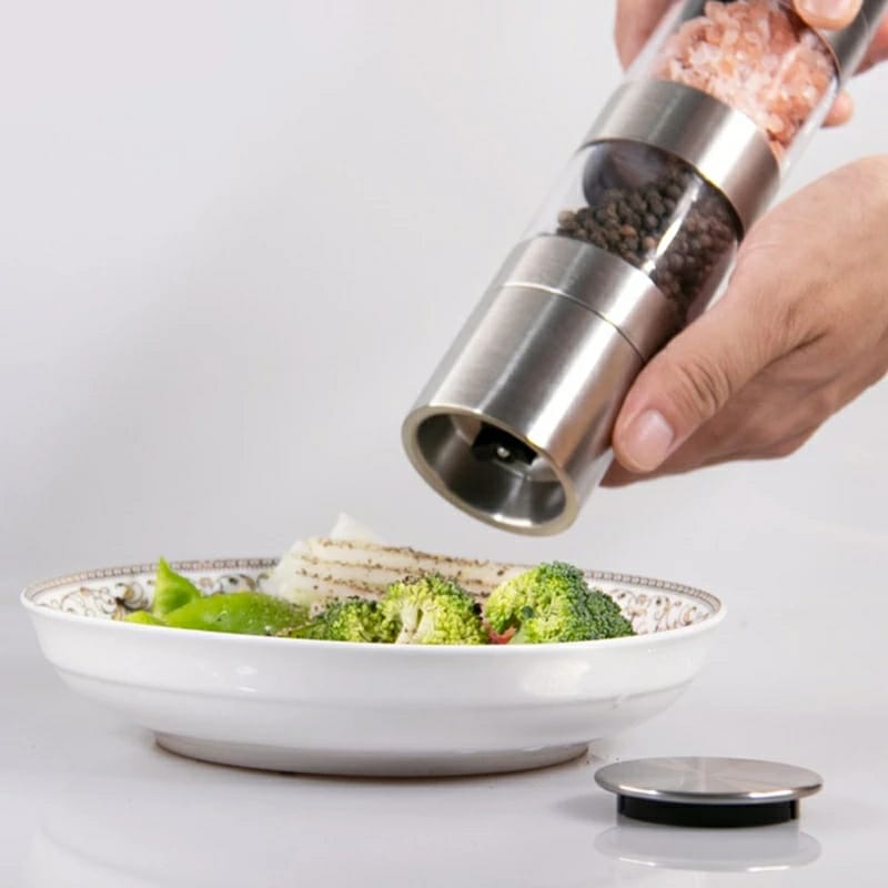 Double - layer Manual Grinding Pepper Salt Mills | - Elegant Households KE