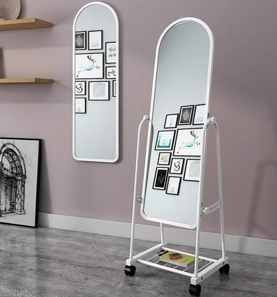 Dressing mirror with wheels | - Elegant Households KE