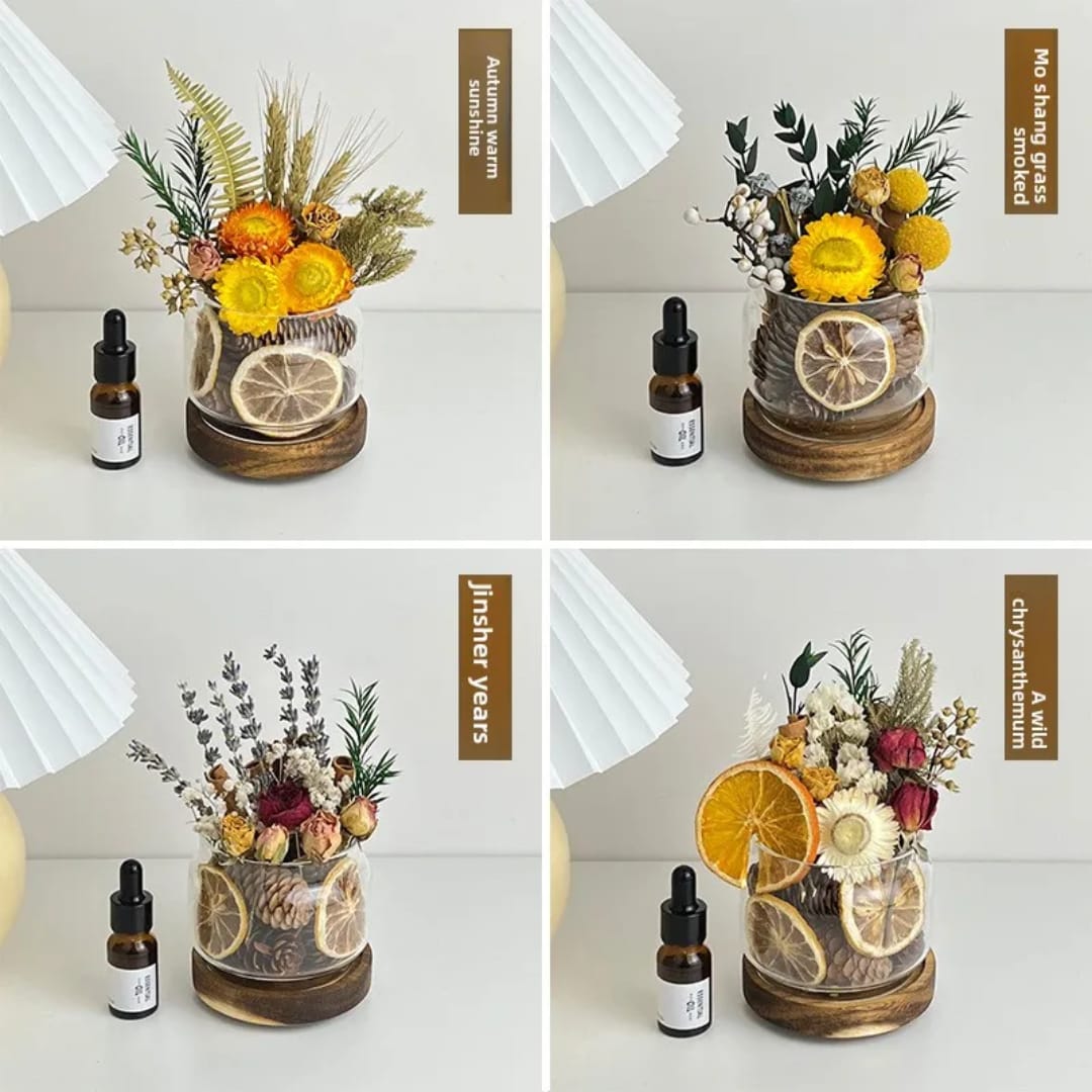 Dried Flower Aromatheraphy Diffuser With Essential Oil /potpourri | - Elegant Households KE