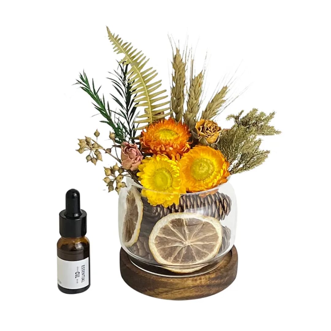 Dried Flower Aromatherapy Diffuser with Essential Oil | - Elegant Households KE