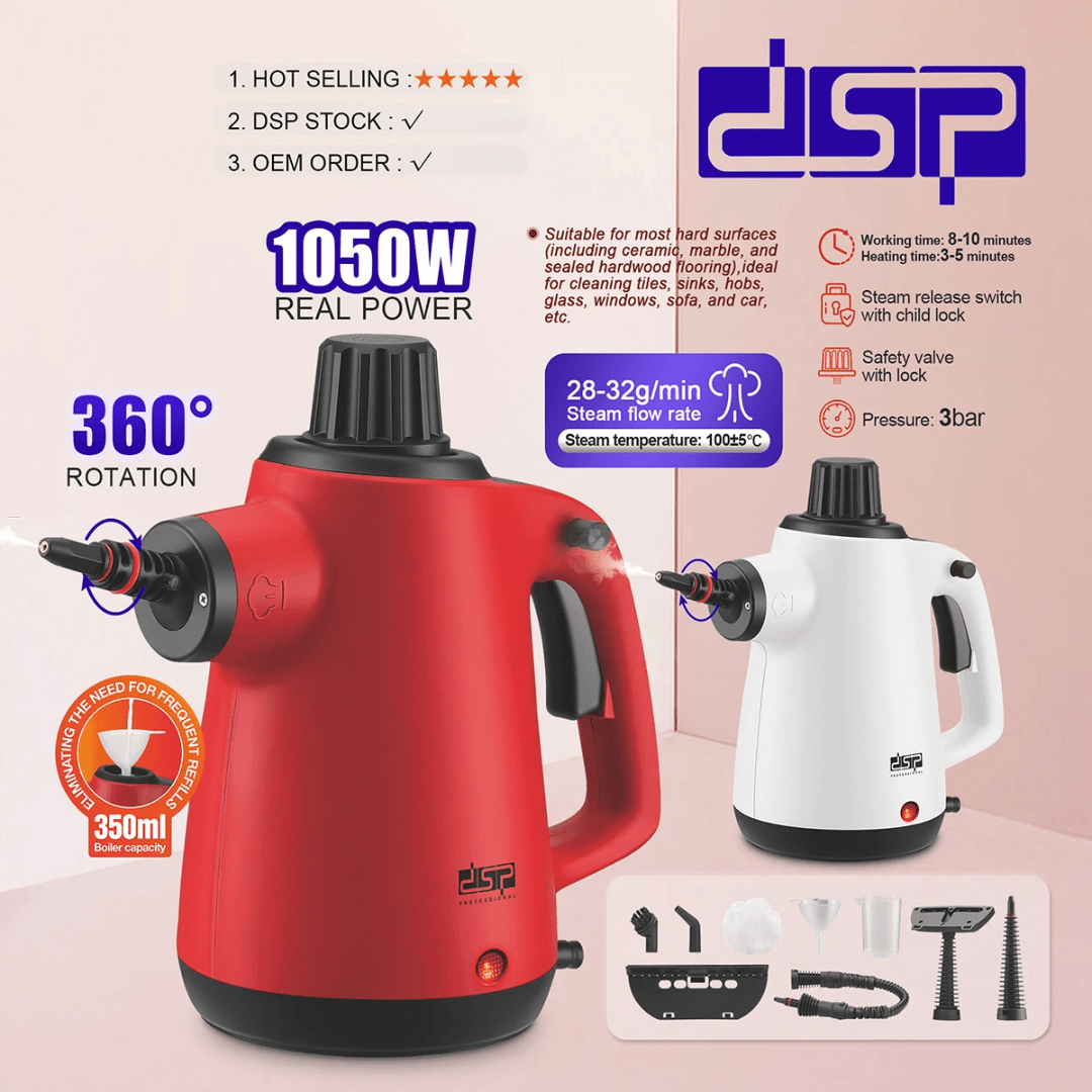 DSP 1050W Handheld Steam Cleaner High Pressure Multi - Purpose | - Elegant Households KE