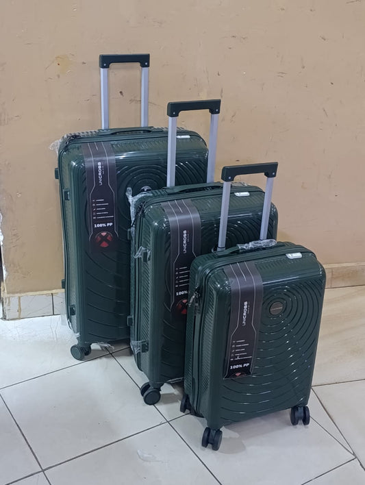 Durable 3 in 1 Unbreakable PP Suitcase | - Elegant Households KE