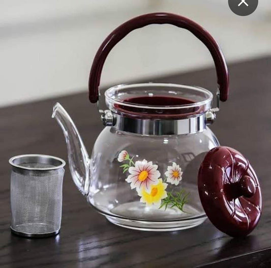 Durable Heat Resistant Kettle with Stainless Steel Infuser | - Elegant Households KE
