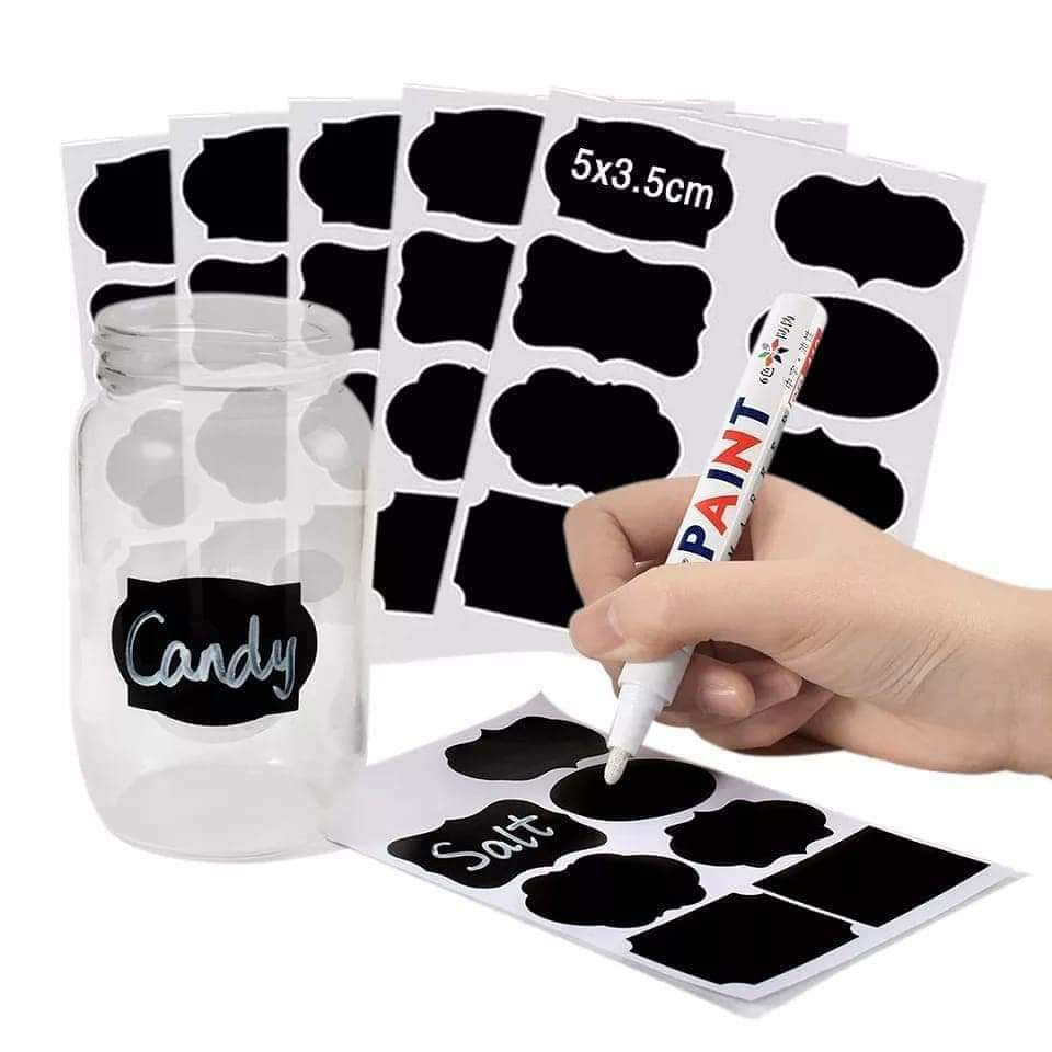 Easy to write and erase Pantry sticker organizing labels | - Elegant Households KE