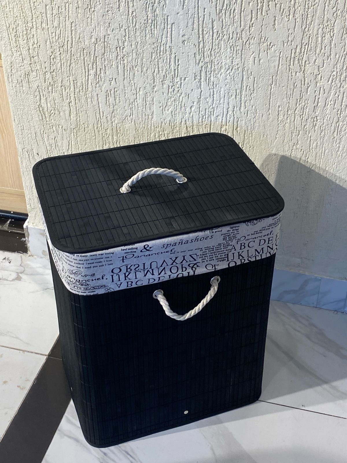 Eco - friendly Foldable bamboo laundry basket | - Elegant Households KE