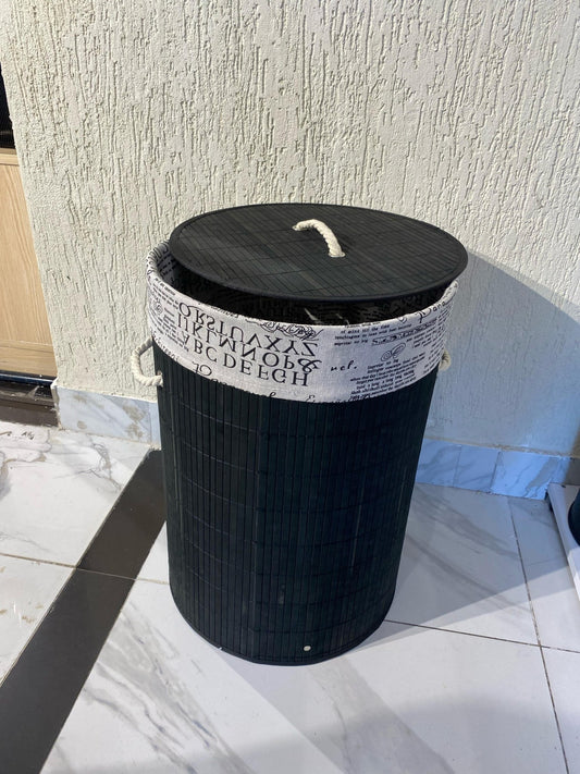 Eco - friendly Foldable bamboo laundry basket | - Elegant Households KE