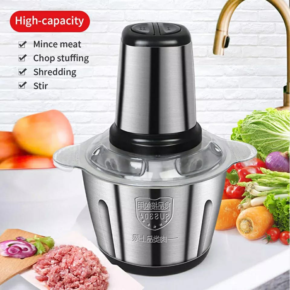 Food Processor - Powerful 3L Stainless Steel Spice Grinder Machine