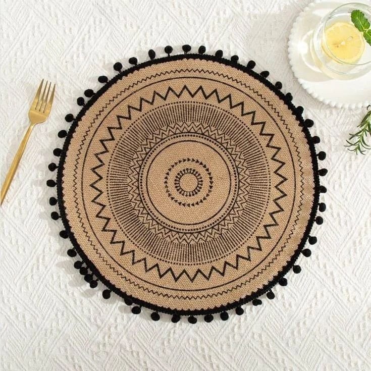 Elegant African Print Heavy Cotton Fabric Table Mats | - Elegant Households KE