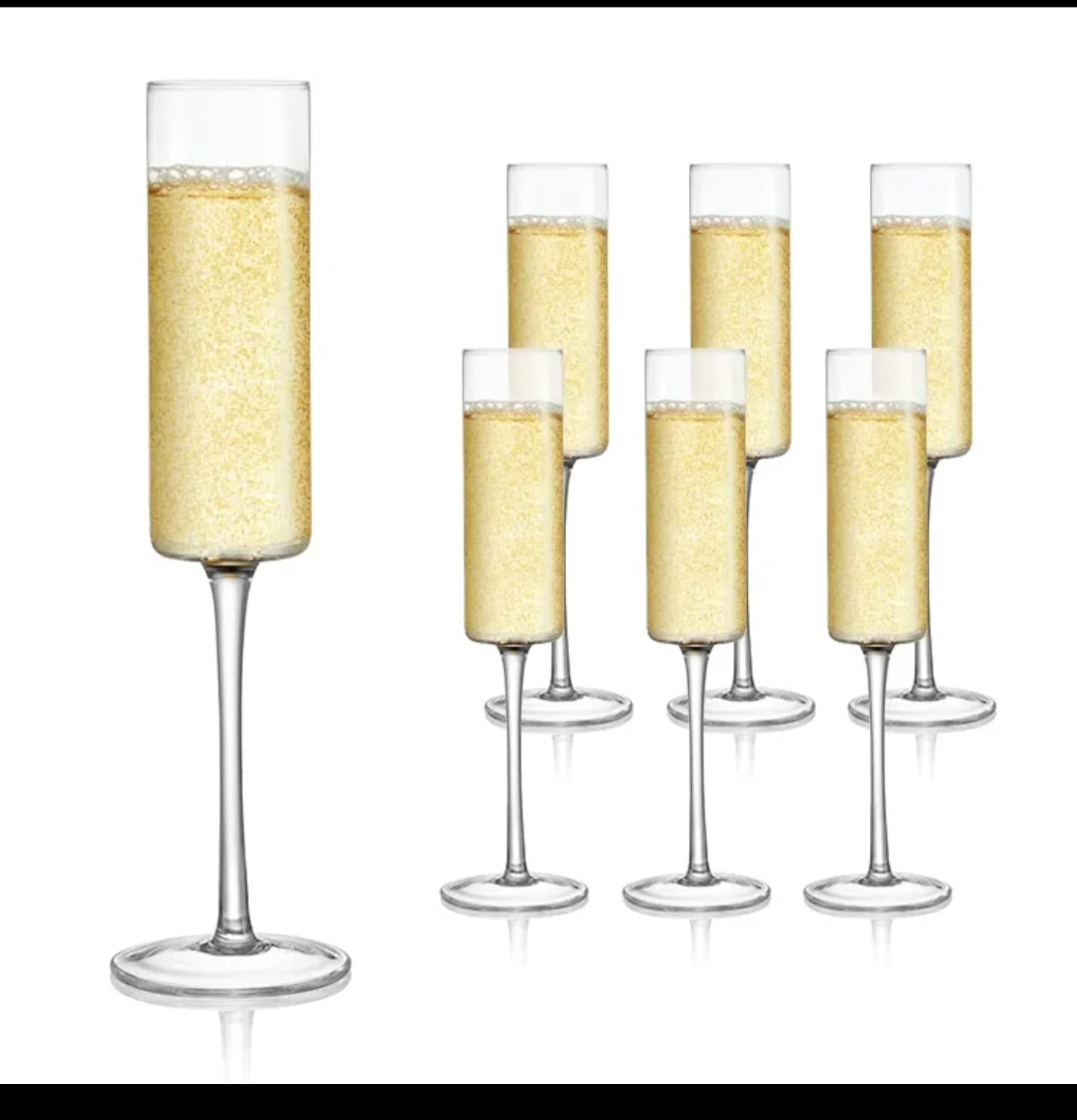 Elegant Crystal Champagne Glass flutes | - Elegant Households KE