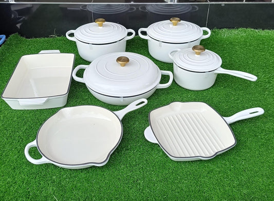 Cast Iron Cooking Pot - Enamel Multi-Purpose Pot for Kitchen