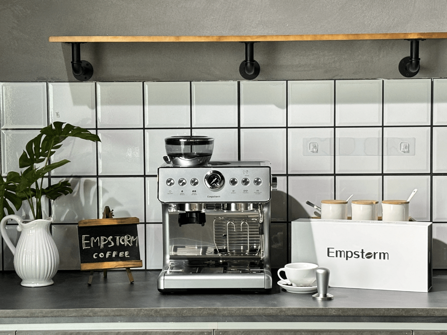 Espresso Coffee Machine with Grinder & Milk Frother – 1450W Home Barista Maker Kenya | - Elegant Households KE