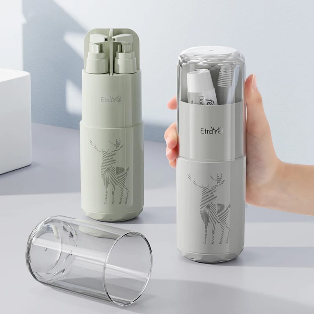 Etravel 7 - in - 1 Toothbrush Organizer Travel Storage Case | - Elegant Households KE