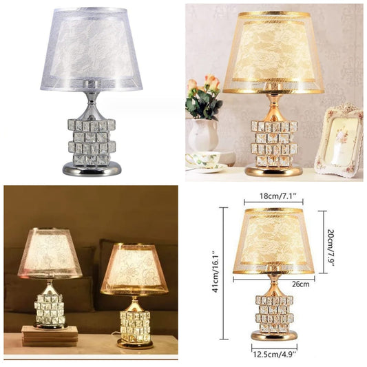 European crystal table bedroom bedside lamp | - Elegant Households KE