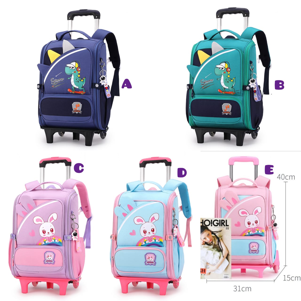 Excellent Quality Kids Trolley School Bag – Waterproof Wheeled Backpack | - Elegant Households KE