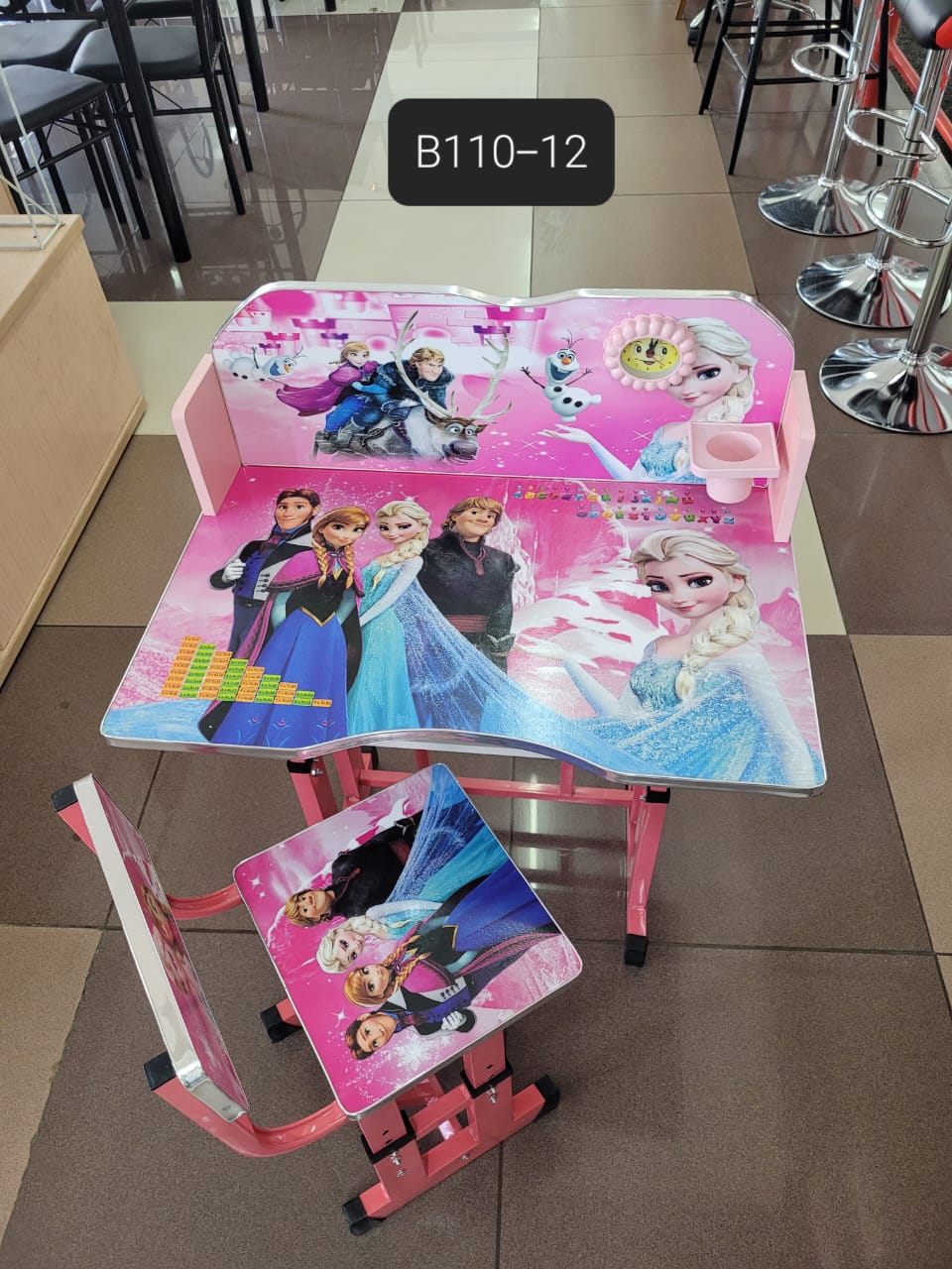 Executive Adjustable Kids Study Table Desk | Ergonomic, Durable & Height Adjustable (Pink & Blue) | - Elegant Households KE