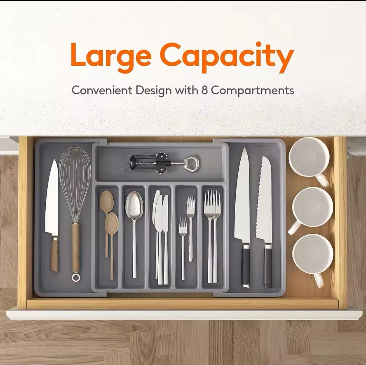 Expandable Cutlery Drawer organizer | - Elegant Households KE