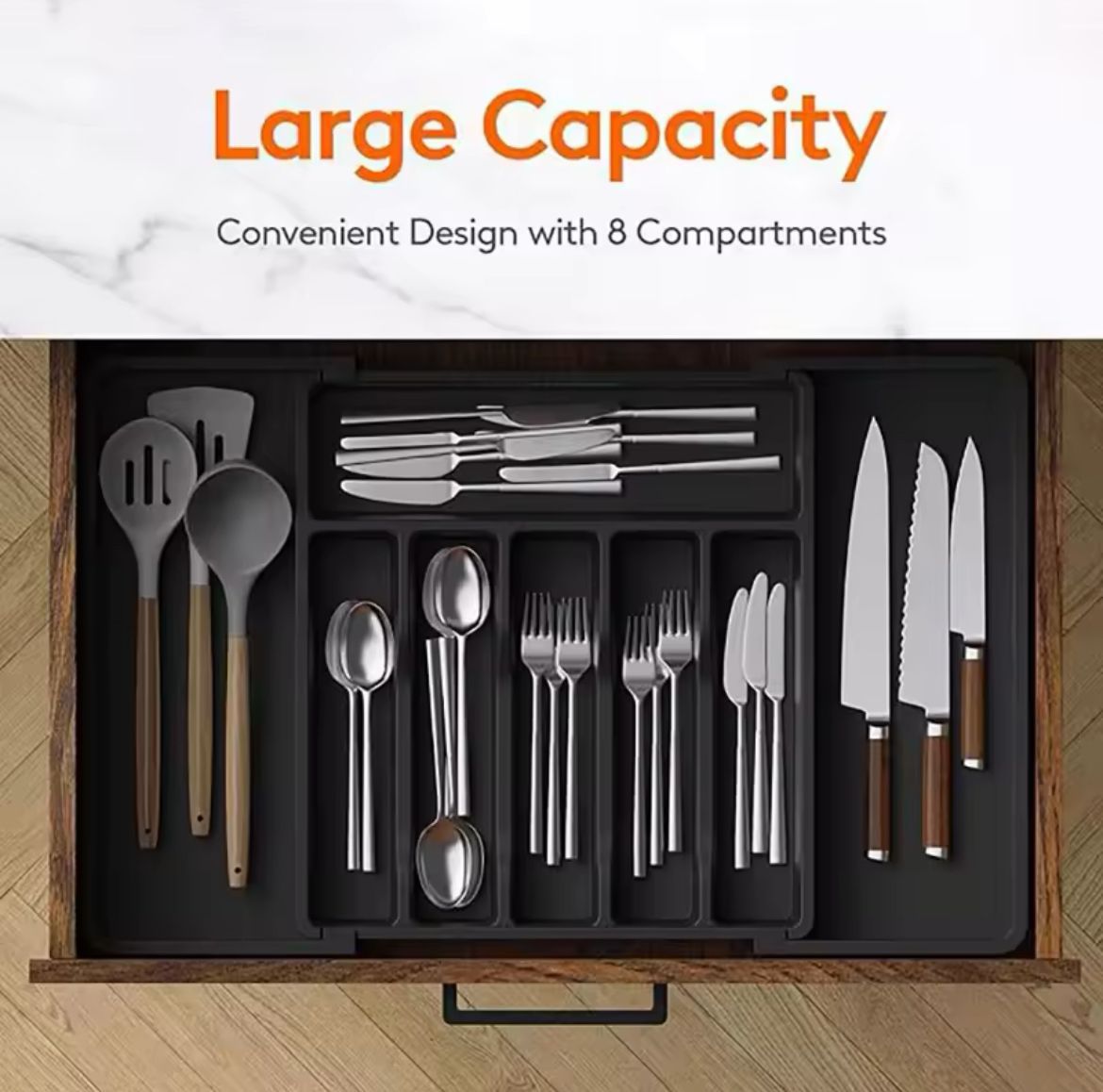 Expandable Cutlery Drawer organizer | - Elegant Households KE