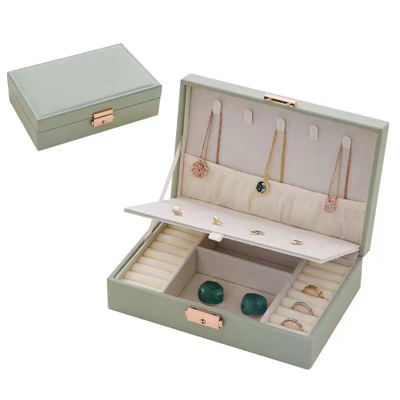 Exquisite Large Capacity Travel Jewelry Bag / double layer Jewelry Organizer | - Elegant Households KE