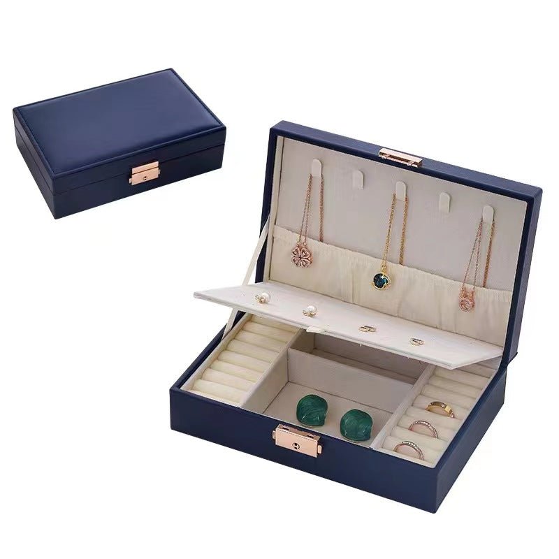 Exquisite Large Capacity Travel Jewelry Bag / double layer Jewelry Organizer | - Elegant Households KE